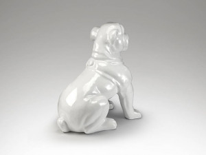 DECORATIUNE/STATUETA, WHITE BULLDOG, IN ALB, 109CM, STIL EXCLUSIVIST, COD 738613 - Img 6