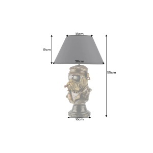DECORATIUNE/ VEIOZA BULLDOG 55CM, REALIZAT DIN POLIRASINA SI TEXTIL, CULOARE BRONZ/NEGRU, REALIZAT MANUAL, ARTIM GROUP SELECTION - Img 3