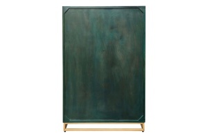 DULAP BAR LIVING, GOLDEN SUNSET 140CM, REALIZAT DIN LEMN DE MANGO 3D SI METAL, REALIZAT MANUAL, CULOARE TURCOAZ, ARTIM GROUP SELECTION - Img 6