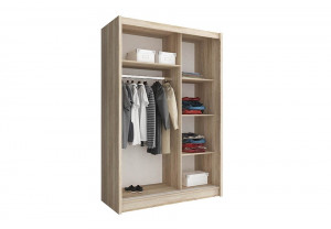 DULAP DORMITOR ALB CU 2 OGLINZI MAJA 150 DESIGN MODERN PSK - Img 2