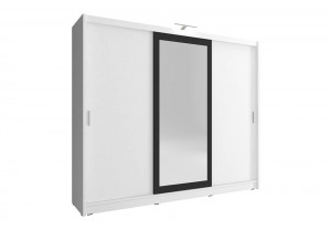 DULAP DORMITOR CU LED WIKI II 250 ALB DESIGN MODERN PSK - Img 1