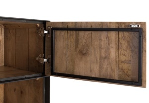 DULAP LIVING, 141CM, FABRICAT DIN LEMN MASIV DE MANGO, STIL RETRO, ARTIM GROUP SELECTION - Img 5