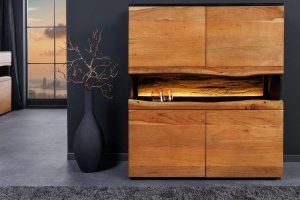 DULAP LIVING GRAND ACACIA 120CM, LEMN DE SALCAM SI ILUMINARE LED, CANTURI NATURALE, ARTIM GROUP SELECTION - Img 6