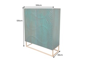 DULAP LIVING, SCORPION 120CM, REALIZAT DIN LEMN DE MANGO 3D SI METAL, CULOARE TURCOAZ, ARTIM GROUP SELECTION - Img 5