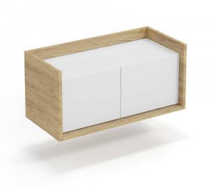 DULAPIOR MODULAR MOBIUS 2D, ALB/NATUR, 36X78 CM, DIN PAL MELAMINAT, STIL MODERN