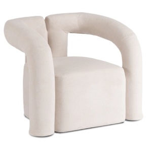FOTOLIU, ARTIM MEBLE, REALIZAT DIN MATERIAL BOUCLE CREM SI METAL, STIL MODERN - Img 8