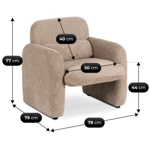 FOTOLIU, ARTIM MEBLE, REALIZAT DIN MATERIAL TEXTIL BEJ SI METAL, STIL MODERN - Img 7