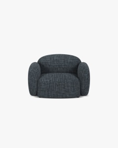 FOTOLIU CONFORTABIL BLAIR, 119X 95, ALBASTRU MARIN, CU TAPITERIE DIN TEXTIL STRUCTURAT BALTIMORE, MICADONI
