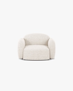 FOTOLIU CONFORTABIL BLAIR, 119X 95, BEJ DESCHIS, CU TAPITERIE DIN TEXTIL CHENILLE EDEN, MICADONI