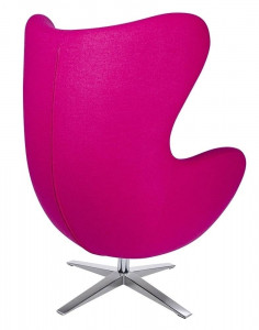 FOTOLIU CONFORTABIL EGG SZEROKI, FUCHSIA 11/CROM, DIN CASMIR SI METAL, STIL MODERN - Img 2