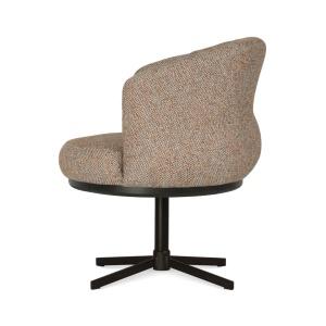 FOTOLIU CONFORTABIL ROTATIV ASSEN, BEJ/NEGRU, TAPITERIE DIN TEXTIL, SPUMA SI METAL, STIL MODERN - Img 2