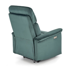 FOTOLIU CONFORTABIL SEMIR, VERDE, TAPITERIE DIN CATIFEA, CU FUNCTIE DE RABATARE SI PORT USB, STIL MODERN - Img 6