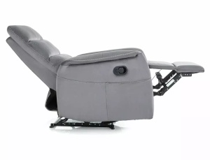 FOTOLIU CONFORTABIL STIL SOLON VELVET, GRI BLUVEL 14, CU FUNCTIE DE MASAJ, RABATARE SI PORT USB INCORPORAT - Img 2