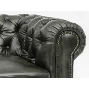 FOTOLIU DE LUX CHESTERFIELD DOVER, DIN PIELE NATURALA, CULOARE VERDE, ARTIM SELECTION - Img 4