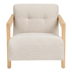 FOTOLIU DE RELAXARE CARACAS, DIN LEMN SI TEXTIL, CULOARE BEJ, HOUSE NORDIC - Img 3