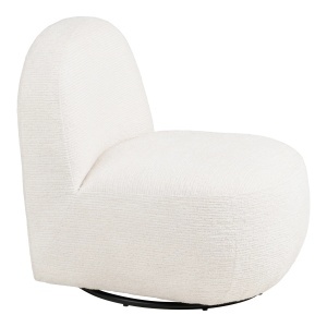 FOTOLIU DE RELAXARE ROTATIV MILO, DIN METAL SI TEXTIL, CULOARE ALB, HOUSE NORDIC - Img 4