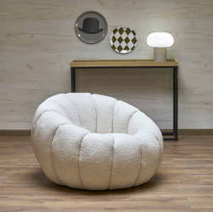 FOTOLIU GASPAR, CREM, TAPITERIE BOUCLE, STIL MODERN