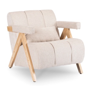FOTOLIU LIVING RENATO, REALIZAT DIN LEMN SI TEXTIL, CULOARE BEJ/STEJAR, ARTIM MEBLE