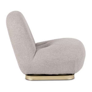 FOTOLIU LIVING ROTATIV SONNY, REALIZAT DIN METAL SI TEXTIL BOUCLE, CULOARE GRI/AURIU, ARTIM MEBLE - Img 6