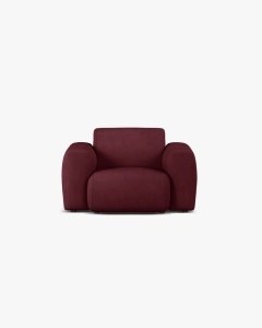FOTOLIU LOUNGE MOLINO, 100X108, BORDO, CU TAPITERIE DIN TEXTIL CHENILLE REBEL, MICADONI