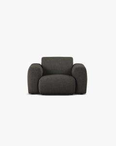 FOTOLIU LOUNGE MOLINO, 100X108, GRI INCHIS, CU TAPITERIE DIN TEXTIL CHENILLE EDEN, MICADONI