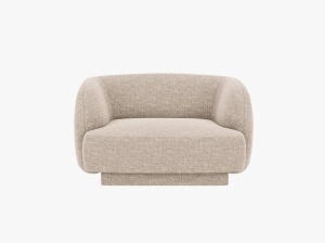 FOTOLIU MILEY, BEJ, CU TAPTERIE DIN TEXTIL CHENILLE, MICADONI