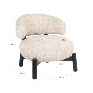 FOTOLIU ORNELLA ANGORA, 214210, BEJ, CONFECTIONAT DIN PAL, SPUMA, LEMN DE PIN SI 100% POLIESTER, STIL MODERN - Img 5