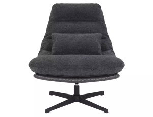 FOTOLIU PIVOTANT FELICIA, GRI INCHIS 18/NEGRU, TAPITERIE DIN STOFA RAVEN, PIELE ECO SI PICIOARE DIN METAL, STIL MODERN - Img 3