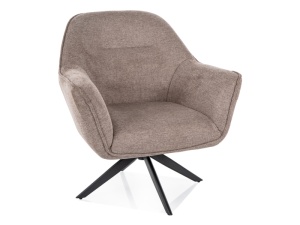 FOTOLIU PIVOTANT GALIA BREGO 360°, BEJ 34/NEGRU, TAPITERIE DIN TEXTIL SI CADRU DIN METAL, STIL MODERN