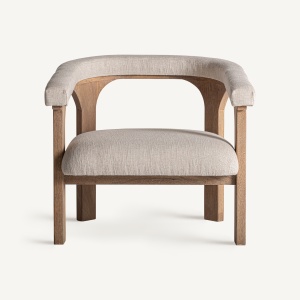 FOTOLIU RACOUD 35202, BEJ SI NATURAL, CONFECTIONAT DIN LEMN DE MANGO, MDF SI POLIESTER, STIL MODERN - Img 2