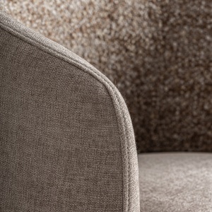 FOTOLIU ROTATIV VIPITENO, REALIZAT DIN METAL, LEMN SI TEXTIL CHENILLE, CULOARE BEJ, REALIZAT MANUAL, VICAL HOME - Img 6