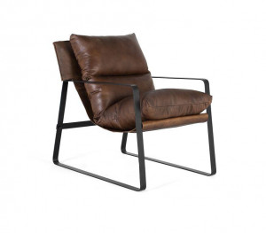 FOTOLIU STIL INDUSTRIAL, CULOARE MARO/NEGRU, DIN PIELE SI METAL, GINER Y COLOMER