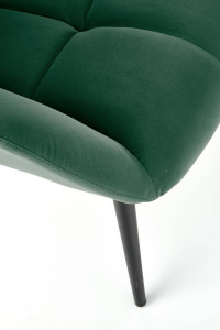 FOTOLIU TYRION, VERDE INCHIS/NEGRU, TAPITERIE DIN CATIFEA SI PICIOARE DIN METAL, STIL MODERN - Img 7