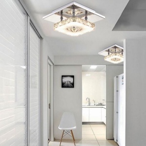 Lampă de tavan pătrată de cristal Plafond Glamour 8W APP405-C - Img 2