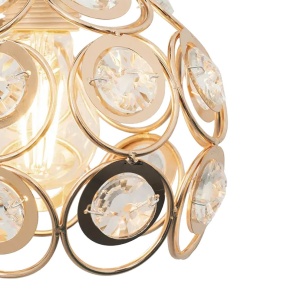 LAMPĂ ELEGANTĂ DE PLAFON APP205-1C CRISTAL AURIU - Img 3