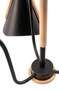 Lampa scandinavă cu trei brațe, neagră, APP605-3C - Img 4