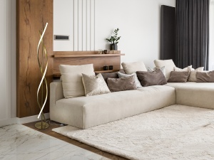 LAMPADAR DIDO, 155 CM, AURIU/OPAL, DIN METAL SI SILICON, STIL MODERN
