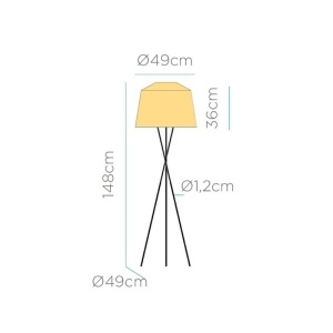 LAMPADAR NEW AMALFI 145 BATTERY BLACK, EXTERIOR/INTERIOR, CONFECTIONAT DIN FIBRE NATURALE SI METAL - Img 3