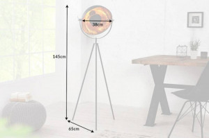 LAMPADAR STUDIO 145CM, NEGRU/AURIU - Img 6