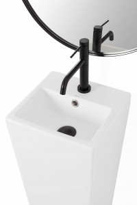 LAVOAR DE PODEA, KAMILA, 82 CM, ALB, DIN CERAMICA, CALITATE SUPERIOARA - Img 4
