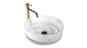 LAVOAR REA INGRID, 36 CM, TRANSPARENT, DIN STICLA, CALITATE SUPERIOARA - Img 7