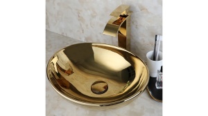 LAVOAR REA SOFIA, AURIU, 41 CM, DIN CERAMICA, CALITATE SUPERIOARA - Img 3