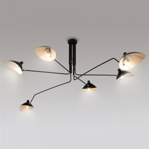 LUSTRA BLACK APP570-6C, NEGRU, DIN OTEL SI METAL, STIL MODERN, TU - Img 2