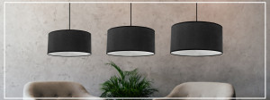 LUSTRA BLACK WHITE APP623-1CP, 40 cm, NEGRU SI ALB, DIN METAL SI PLASTIC, STIL MODERN, TU - Img 6