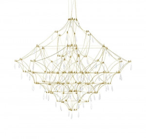 LUSTRA CONSTELATION 100, DIN OTEL INOXIDABIL, AURIE, STIL MODERN