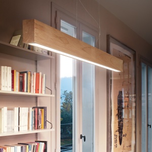 LUSTRA CRAFT SP, NEGRU/NATURAL, DIN METAL SI LEMN, STIL MODERN - Img 2