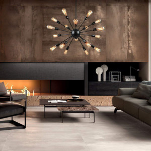 LUSTRA CU 18 BECURI APP259-18C, 77x 64,5 cm, NEGRU, DIN METAL, STIL MODERN, TU - Img 7