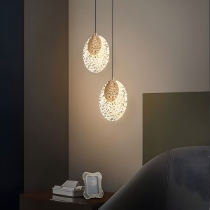 Lustră cu Cristale Suspendată LED G088-1CP Złota - Img 2