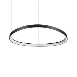 LUSTRA GEMINI SP D081, 81CM, NEGRU, DIN METAL SI POLICARBONAT, STIL MODERN