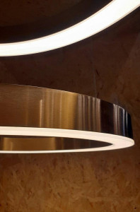 LUSTRA LED RING SLIM 60, CONFECTIONATA DIN METAL, AURIU, STIL MODERN - Img 6